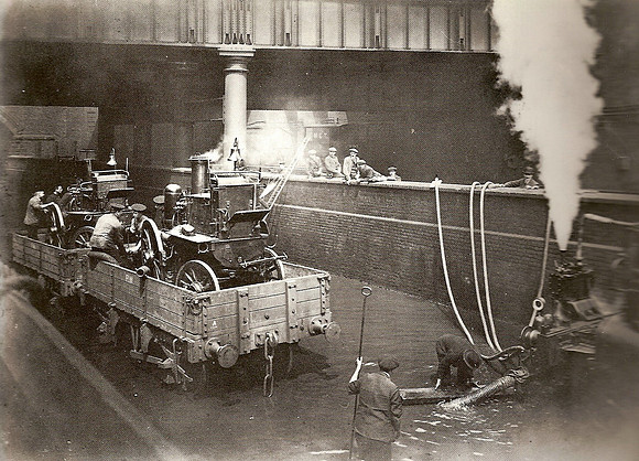 Flood At Farringdon Underground station On 6th May 1915