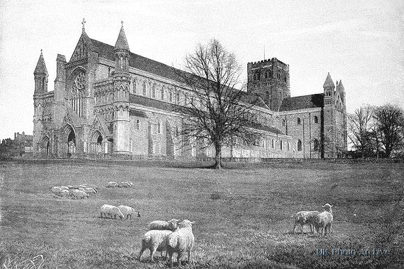 St Albans Abbey From The South West 1890s