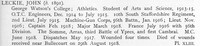 Leckie J Major MC MGC Obit Edinburgh University Roll Of Honour