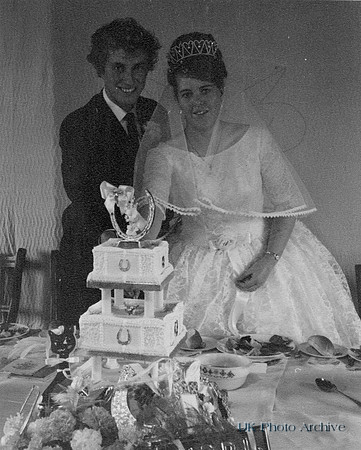 Rodney T Thompson And Sandra M Payne Cutting Their Wedding Cake North Walsham Norfolk 1968