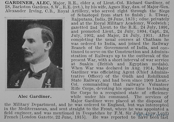 Gardiner A Major Royal Engineers Obit Part 1