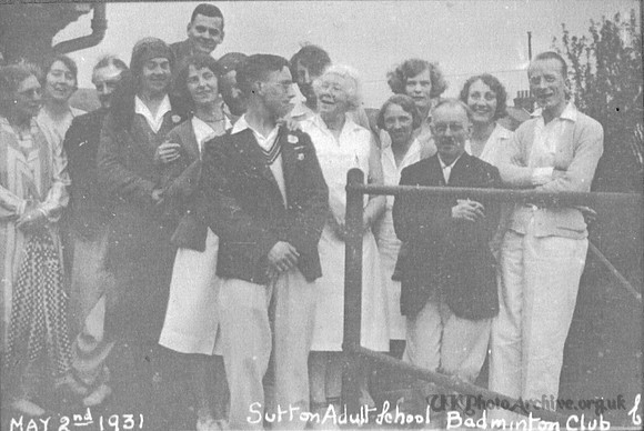 Sutton Adult School Badminton Club 1931