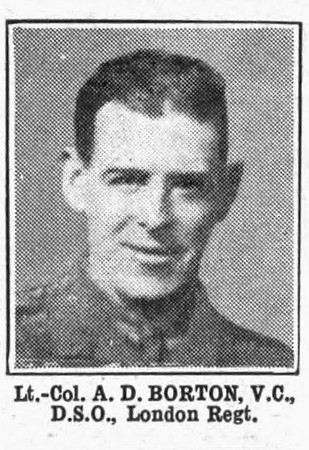 Borton A D Lt Col VC DSO 22nd London Regiment