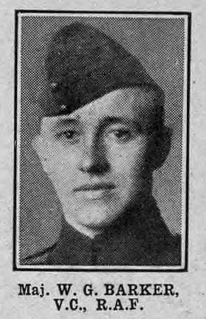 Barker W G Major VC Royal Air Force