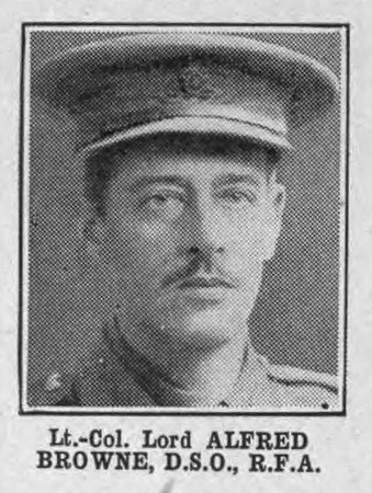 Browne A Lt Col Lord DSO Royal Field Artillery