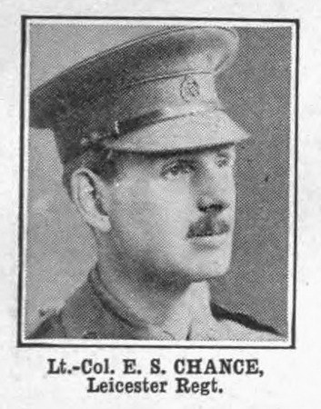 Chance E S Lt Col 6th Leicester Regiment