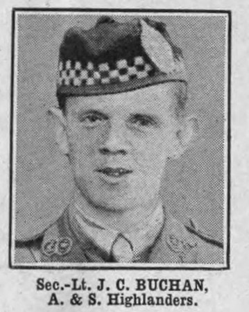 Buchan J C 2nd Lt VC Argyll And Sutherland Highlanders