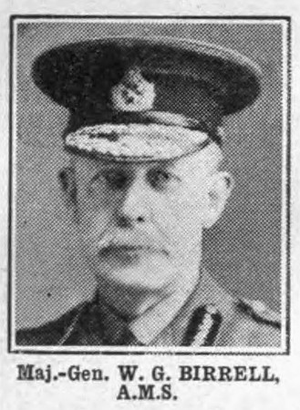 Birrell W G Major General Royal Army Medical Corps And General Staff