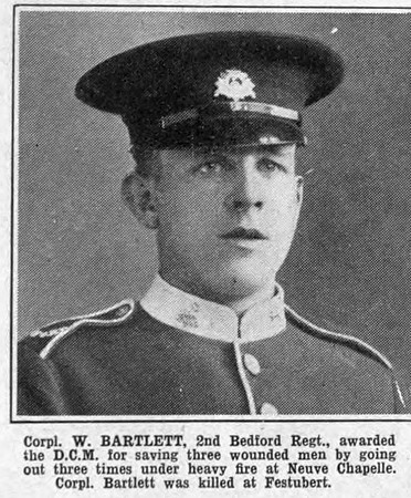 Bartlett W Cpl DCM 2nd Bedford Regiment