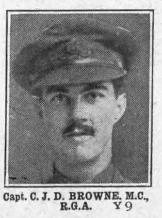 Browne C J D Captain MC Royal Garrison Artillery