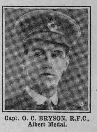 Bryson O C Captain Albert Medal Royal Flying Corps