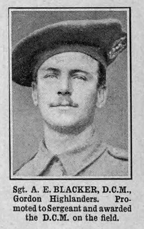 Blacker A E Sergt DCM 9832 Gordon Highlanders