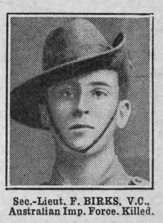 Birks F 2nd Lt VC Australian Imperial Force
