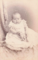 Little Baby Named Madeline Elfrida Wrightson Holding A Toy Horse