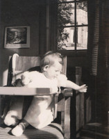 A Baby In A Highchair 1960s