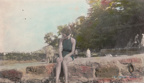 Gladys Punter With Her Dog Pip Seaview Isle Of Wight 1936