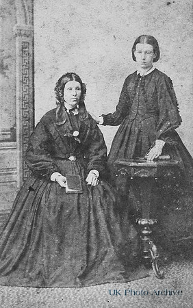 Two Victorian Women In Mourning