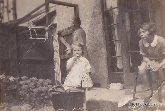 Family In A Back Yard 1920s
