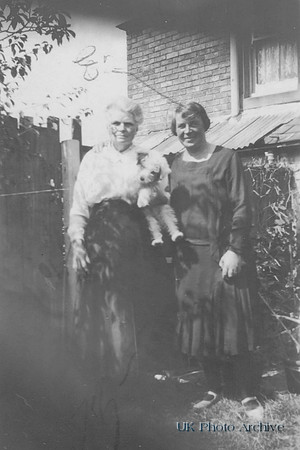 Two Women And A Little Dog Ethel Penning & Mrs Young 1920s