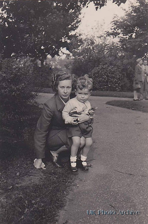 A Woman And Little Boy 1940s