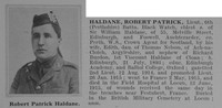 Haldane R P Lt 6th Black Watch Obit