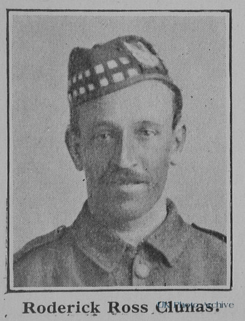 Clunas R R Pte 1121 4th Seaforth Highlanders