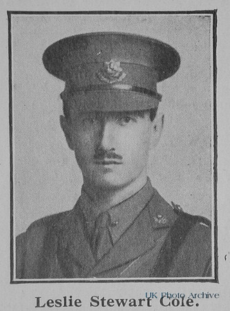 Cole L S 2nd Lt 3rd Attd 2nd Cheshire Regiment