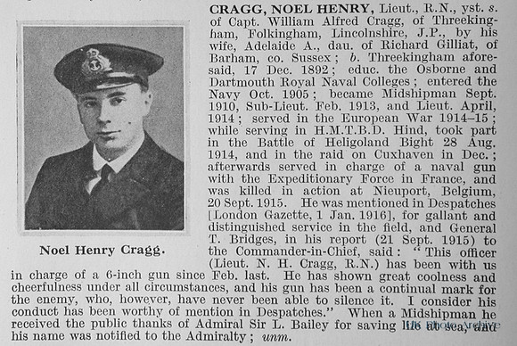Cragg N H Lt Royal Navy Obit