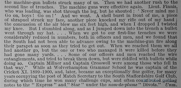 Cresswell E A Captain 6th South Staffs Regiment Obit Part 2