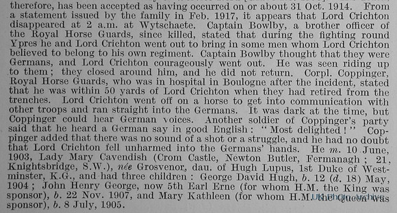 Crichton H W C Major And Brevet Lt Col Royal Horse Guards Obit Part 2