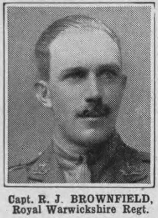 Brownfield R J Captain Royal Warwickshire Regiment