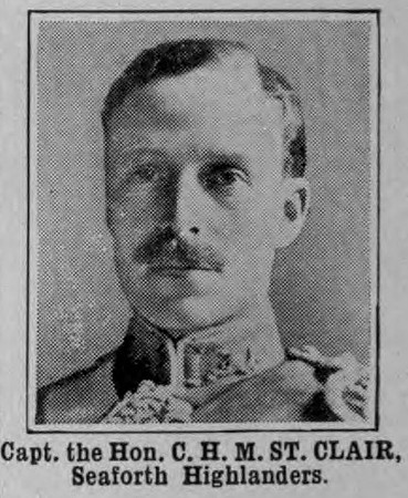 St Clair C H M Captain The Hon 1st Seaforth Highlanders