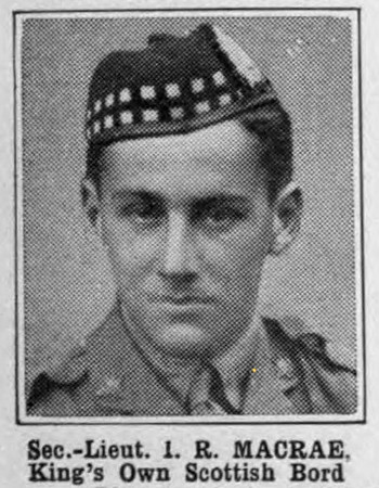 MacRae I R 2nd Lt King's Own Scottish Borderers