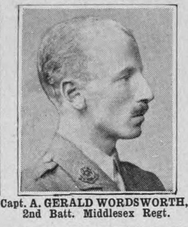Wordsworth A G Captain 2nd Middlesex Regiment