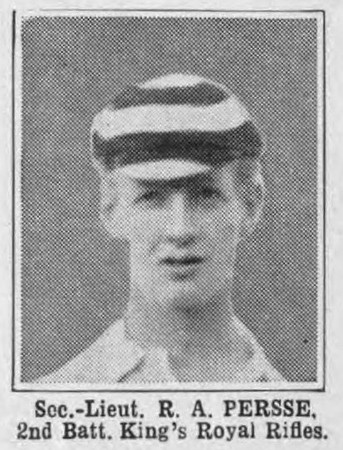 Persse R A 2nd Lt 2nd kings Royal Rifle Corps