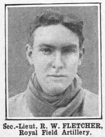 Fletcher R W 2nd Lt Royal Field Artillery