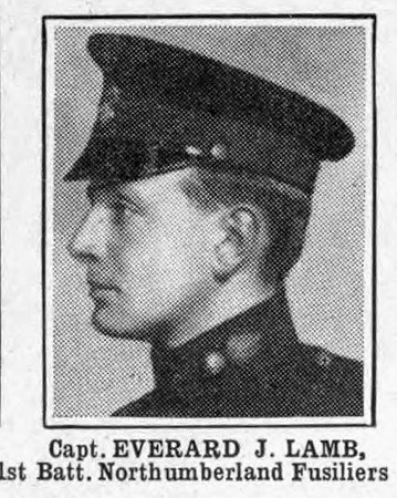 Lamb E J Captain 1st Northumberland Fusiliers