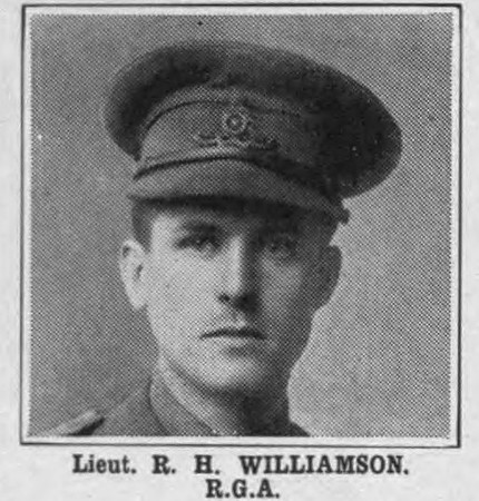 Willaimson R H Lt Royal Garrison Artillery