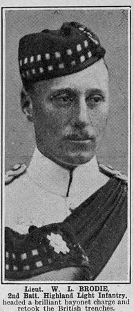 Brodie W L Lt VC 2nd Highland Light Infantry