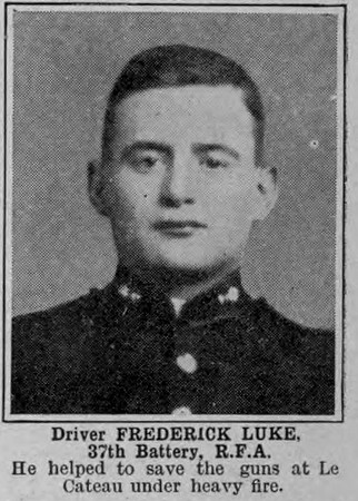 Luke F Dvr VC Royal Field Artillery