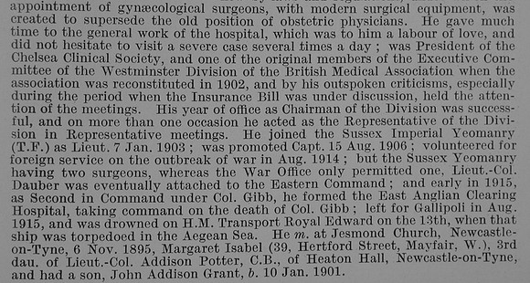 Dauber J H Lt Col Royal Army Medical Corps Obit Part 2