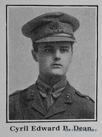 Dean C E B 2nd Lt Royal Garrison Artillery