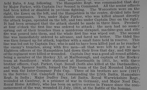 Day O H L Captain 2nd Hampshire Regiment Obit Part 2