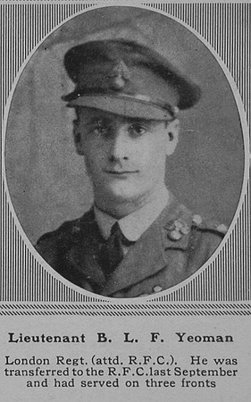 Yeoman B L F Lt RFC The Sphere 6th July 1918