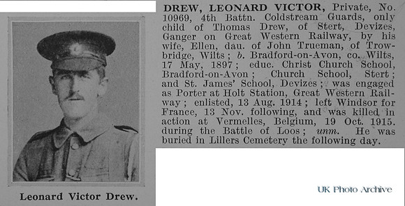 Drew L V Pte 10969 4th Coldstream Guards Obit