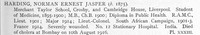 Harding N E J Lt Col Royal Army Medical Corps Obit