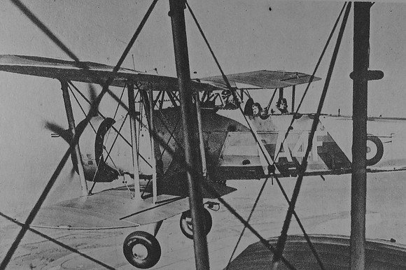 Fairey Swordfish Torpedo Planes Over The White Cliffs Of Dover