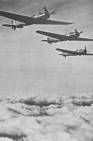 Wellesley Long Range Bombers Above A Cloud Bank