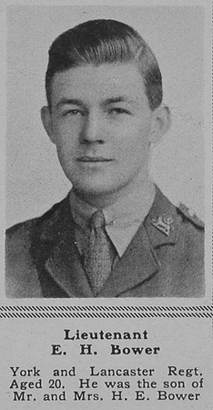Bower E H Lt 2nd York & Lancs Regiment The Sphere 20th July 1918