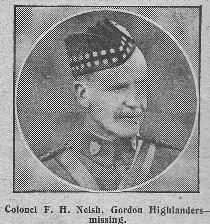 Neish F H Col Gordon Highlanders The Graphic 8th Sep 1914